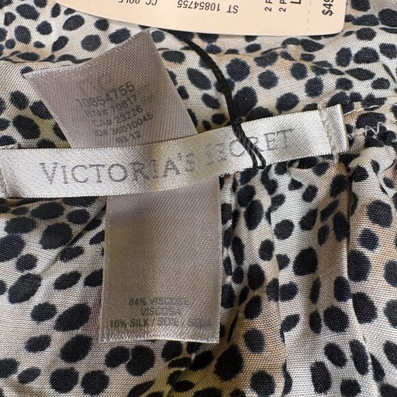 Victoria's Secret Babydoll Sleepwear Set Womens Size Large Animal Print Mob Wife - Picture 4 of 9